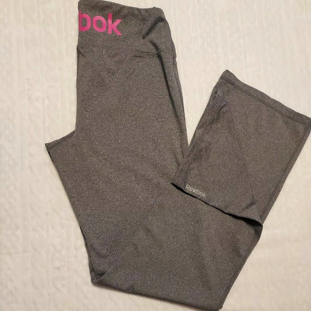 Reebok Women's CrossFit Yoga Pants Size Medium Athletic Fitness Run Grey